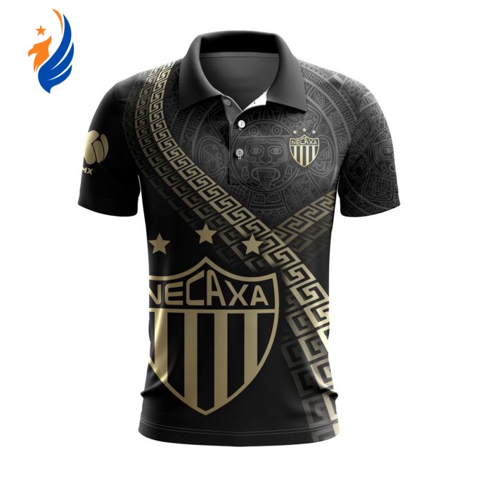 LIGA MX Club Necaxa Special Black And Gold Design Polo LIGA MX Club Necaxa Special Black And Gold Design Polo
