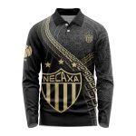 LIGA MX Club Necaxa Special Black And Gold Long Sleeve Polo Design Gift for Men Women