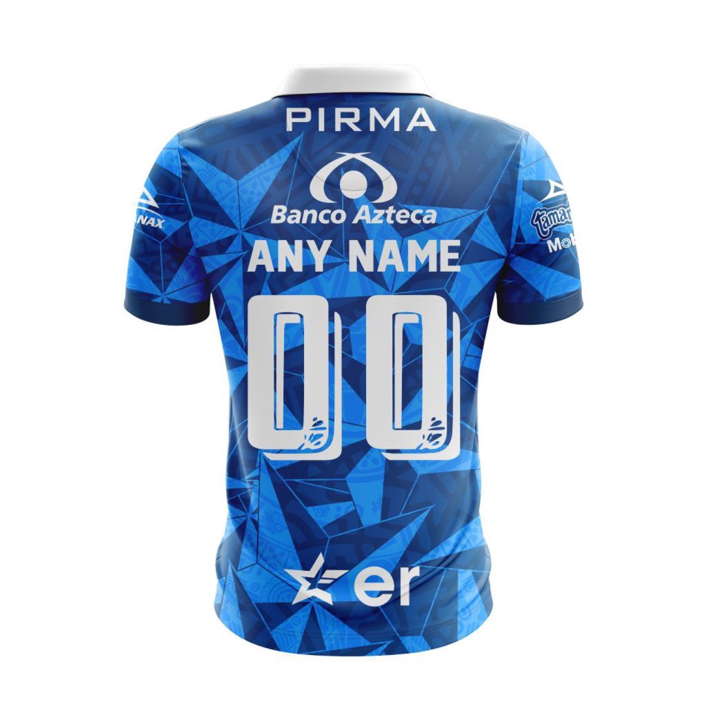 LIGA MX Club Puebla 2023-2024 Away Aztec Design Polo LIGA MX Club Puebla 2023-2024 Away Aztec Design Polo