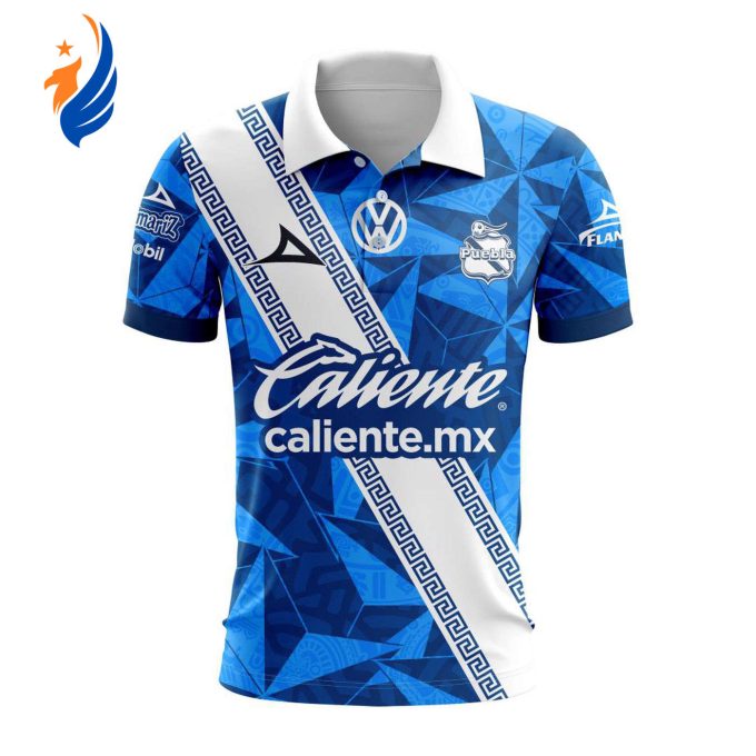 LIGA MX Club Puebla 2023-2024 Away Aztec Design Polo