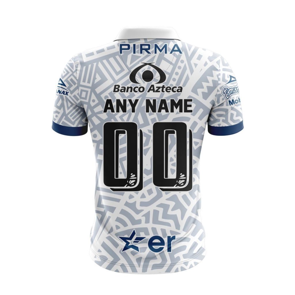 LIGA MX Club Puebla 2023-2024 Home Aztec Design Polo LIGA MX Club Puebla 2023-2024 Home Aztec Design Polo