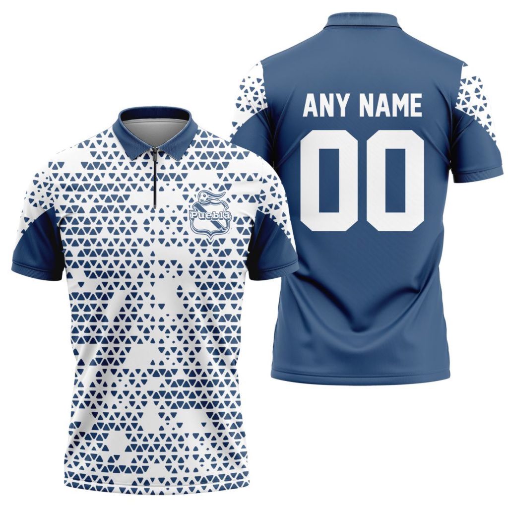 LIGA MX Club Puebla Personalized Zipper Polo Gift for Men Women LIGA MX Club Puebla Personalized Zipper Polo Gift for Men Women