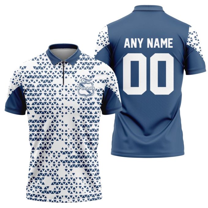 LIGA MX Club Puebla Personalized Zipper Polo Gift for Men Women