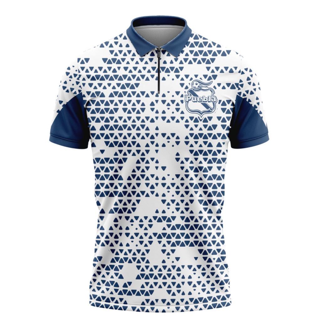 LIGA MX Club Puebla Personalized Zipper Polo Gift for Men Women LIGA MX Club Puebla Personalized Zipper Polo Gift for Men Women