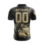 LIGA MX Club Puebla Special Black And Gold Design Polo LIGA MX Club Puebla Special Black And Gold Design Polo