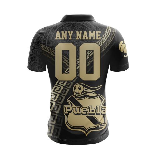 LIGA MX Club Puebla Special Black And Gold Design Polo