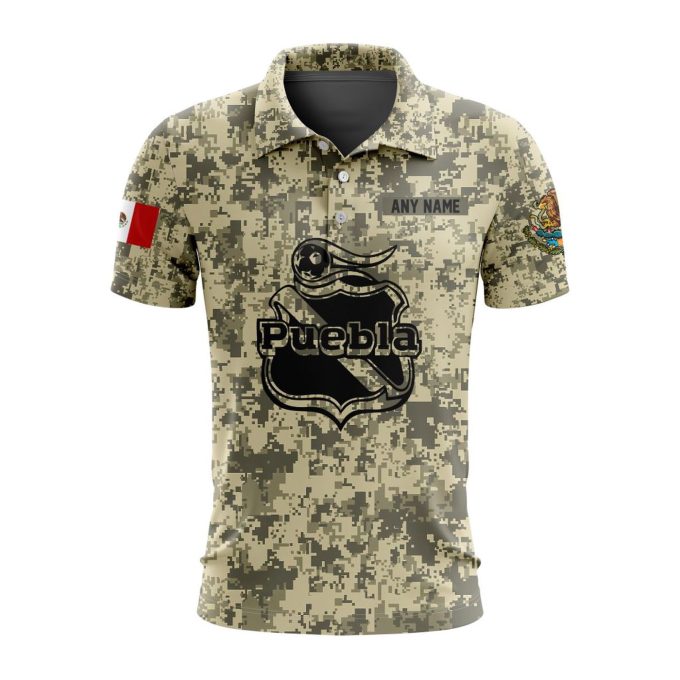LIGA MX Club Puebla Special Camo Design Polo Gift for Men Women