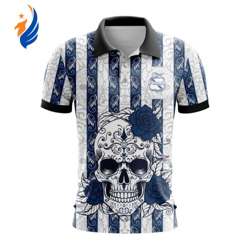 LIGA MX Club Puebla Special Dia De Muertos Design Polo Gift for Men Women