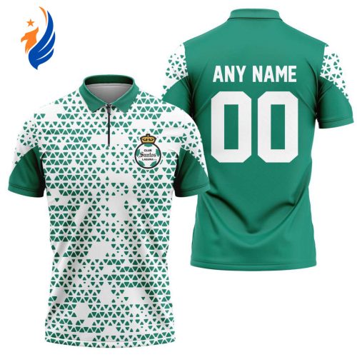 LIGA MX Club Leon Personalized Zipper Polo Gift for Men Women LIGA MX Club Santos Laguna Personalized Zipper Polo Gift for Men Women