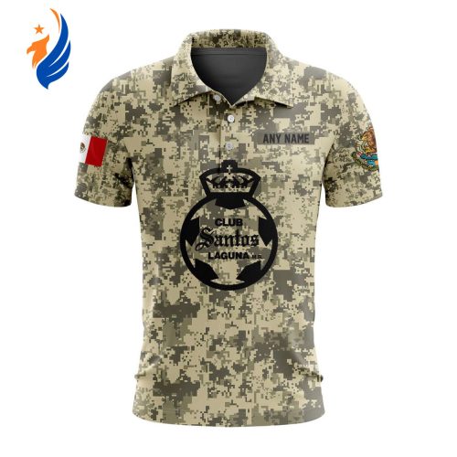 LIGA MX Club Santos Laguna Special Camo Design Polo Gift for Men Women