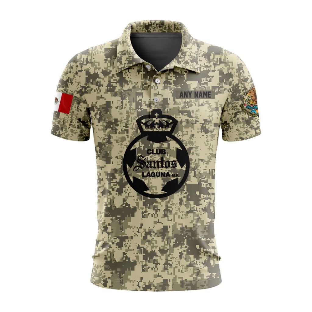 LIGA MX Club Santos Laguna Special Camo Design Polo Gift for Men Women LIGA MX Club Santos Laguna Special Camo Design Polo Gift for Men Women