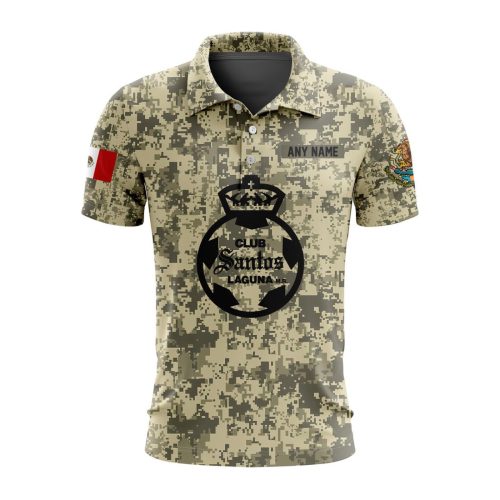 LIGA MX Club Santos Laguna Special Camo Design Polo Gift for Men Women