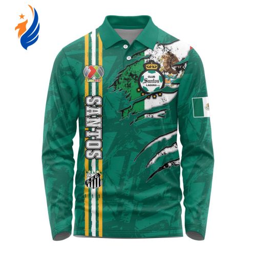 LIGA MX Club Santos Laguna Special Long Sleeve Polo Design Kits Gift for Men Women 3d Printed Hoodie