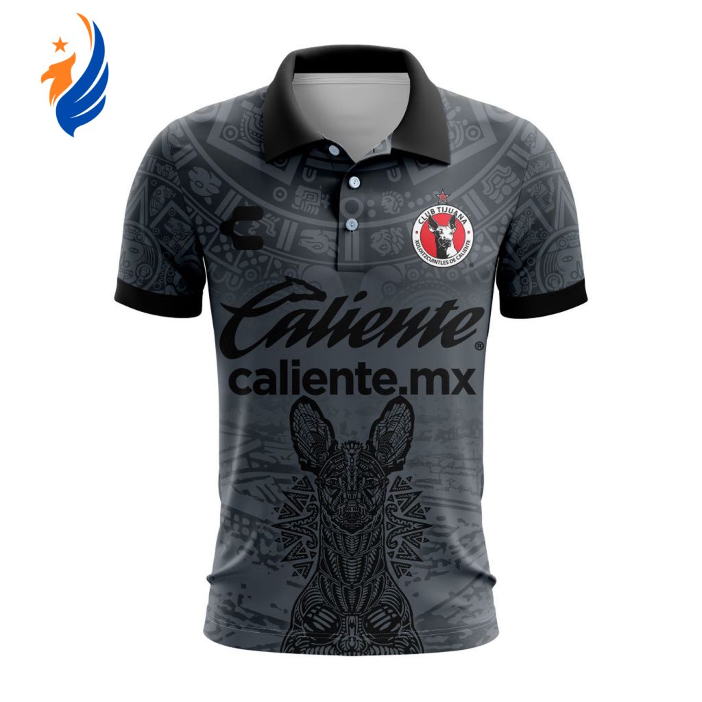 LIGA MX Club Tijuana 2023-2024 Away Aztec Design Polo LIGA MX Club Tijuana 2023-2024 Away Aztec Design Polo