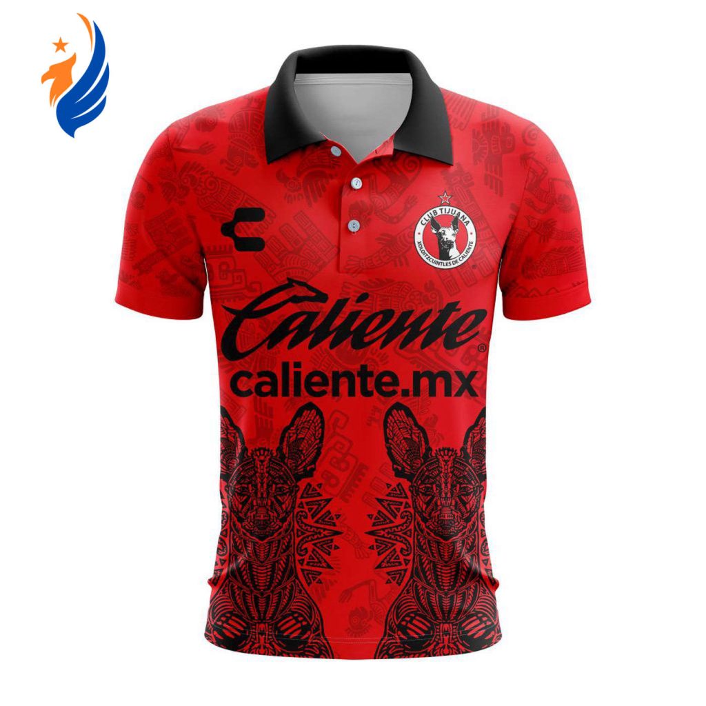 LIGA MX Club Tijuana 2023-2024 Home Aztec Design Polo LIGA MX Club Tijuana 2023-2024 Home Aztec Design Polo