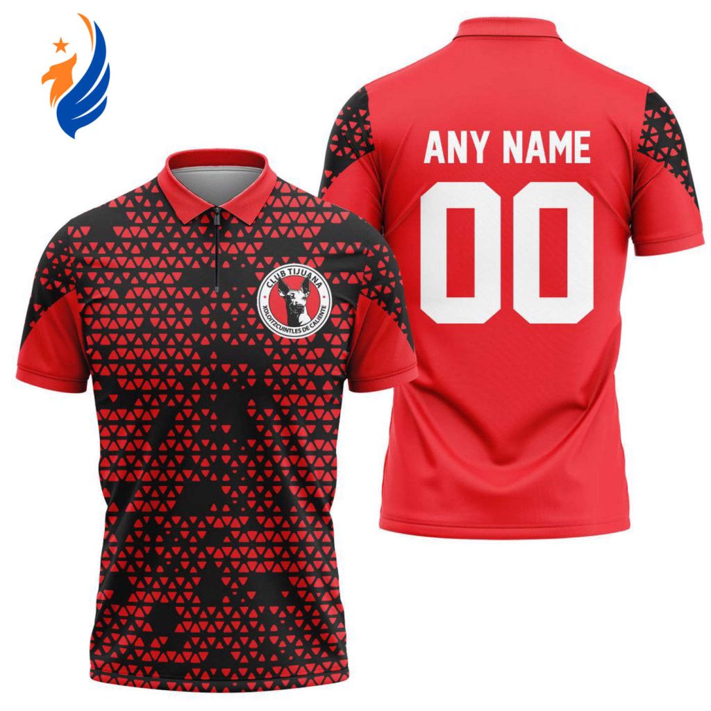 LIGA MX Club Tijuana Personalized Zipper Polo Gift for Men Women LIGA MX Club Tijuana Personalized Zipper Polo Gift for Men Women