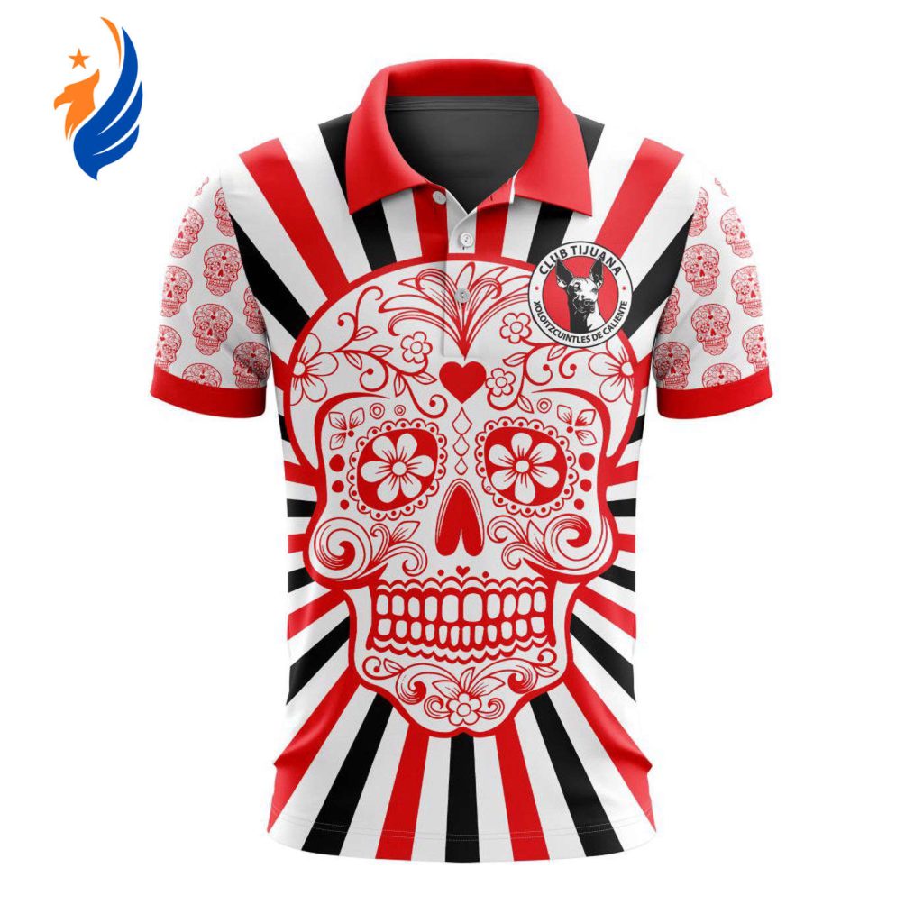 LIGA MX Club Tijuana Special Dia De Muertos Design Polo Gift for Men Women LIGA MX Club Tijuana Special Dia De Muertos Design Polo Gift for Men Women
