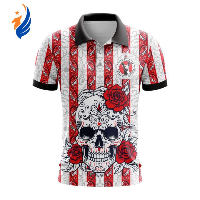 LIGA MX Club Tijuana Special Dia De Muertos Design Polo Gift for Men Women LIGA MX Club Tijuana Special Dia De Muertos Design Polo Gift for Men Women