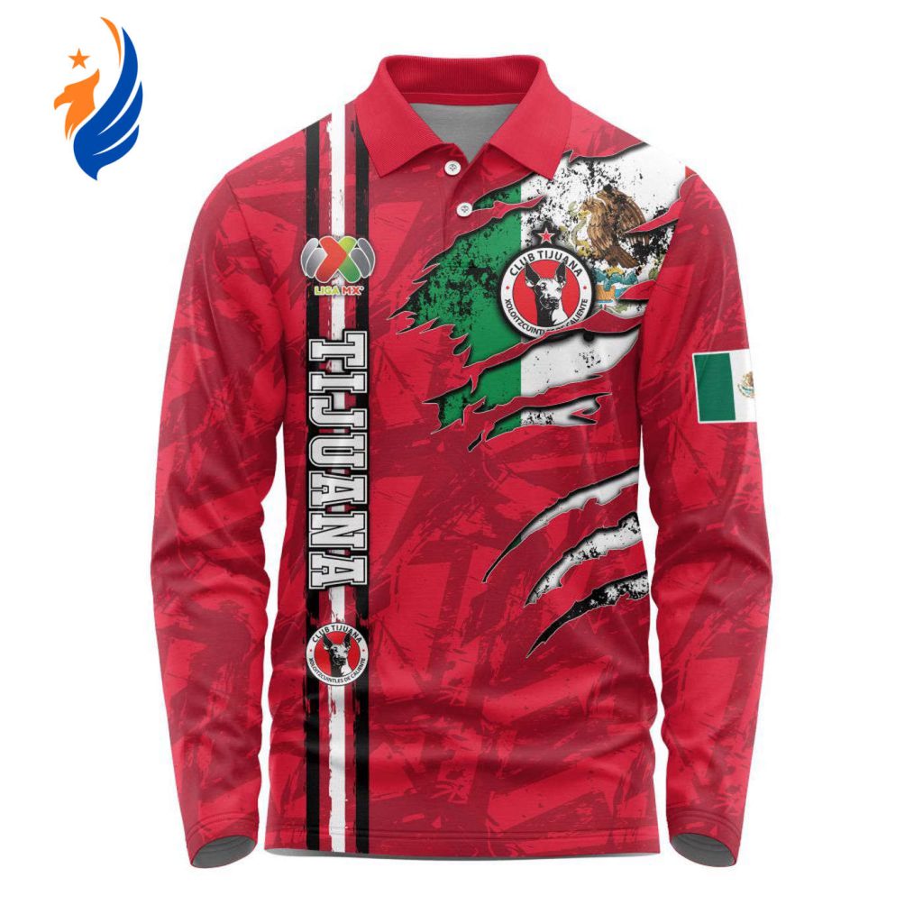 LIGA MX Club Tijuana Special Long Sleeve Polo Design Kits Gift for Men Women 3d Printed Hoodie LIGA MX Club Tijuana Special Long Sleeve Polo Design Kits Gift for Men Women 3d Printed Hoodie