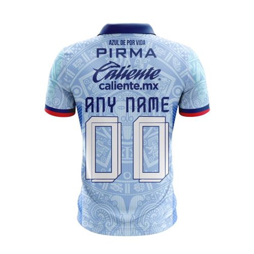 LIGA MX Cruz Azul 2023 – 2024 Away Aztec Design Polo