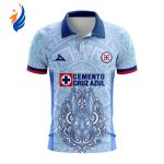 LIGA MX Cruz Azul 2023 – 2024 Away Aztec Design Polo