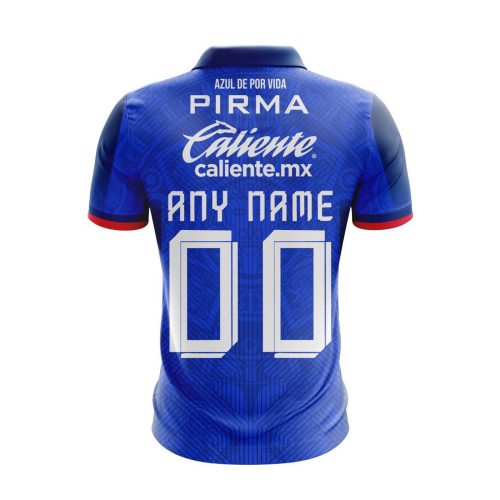 LIGA MX Cruz Azul 2023 – 2024 Home Aztec Design Polo