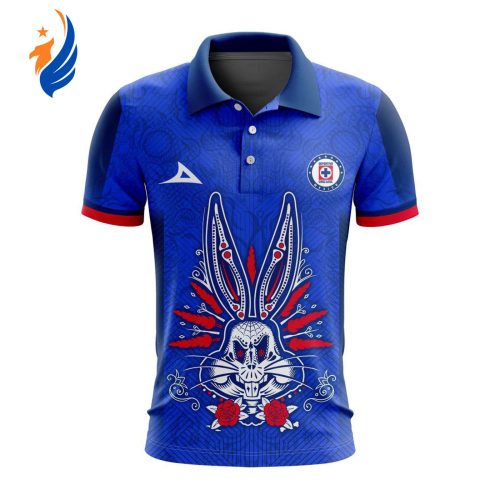 LIGA MX Cruz Azul 2023 – 2024 Home Dia De Muertos Design Polo