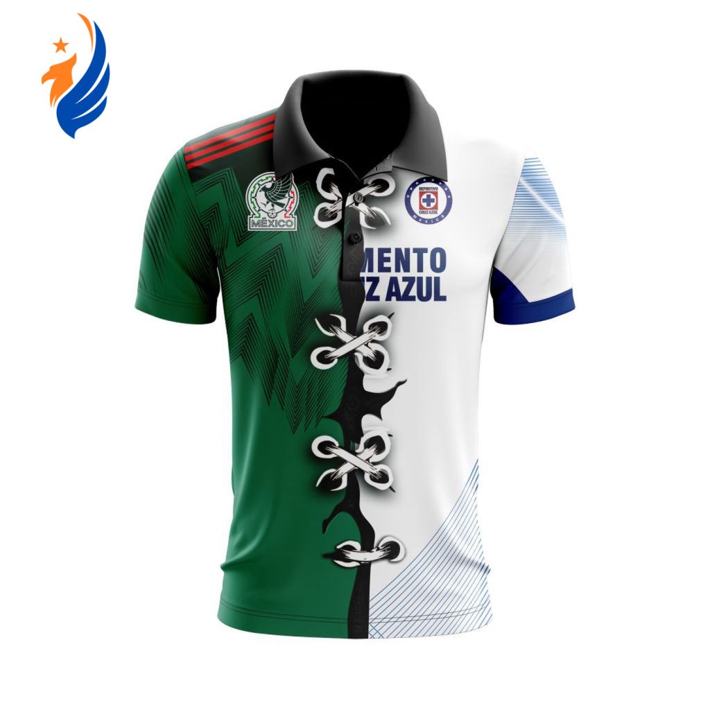 LIGA MX CRUZ AZUL Home Mix Mexico 2022 Polo LIGA MX CRUZ AZUL Home Mix Mexico 2022 Polo
