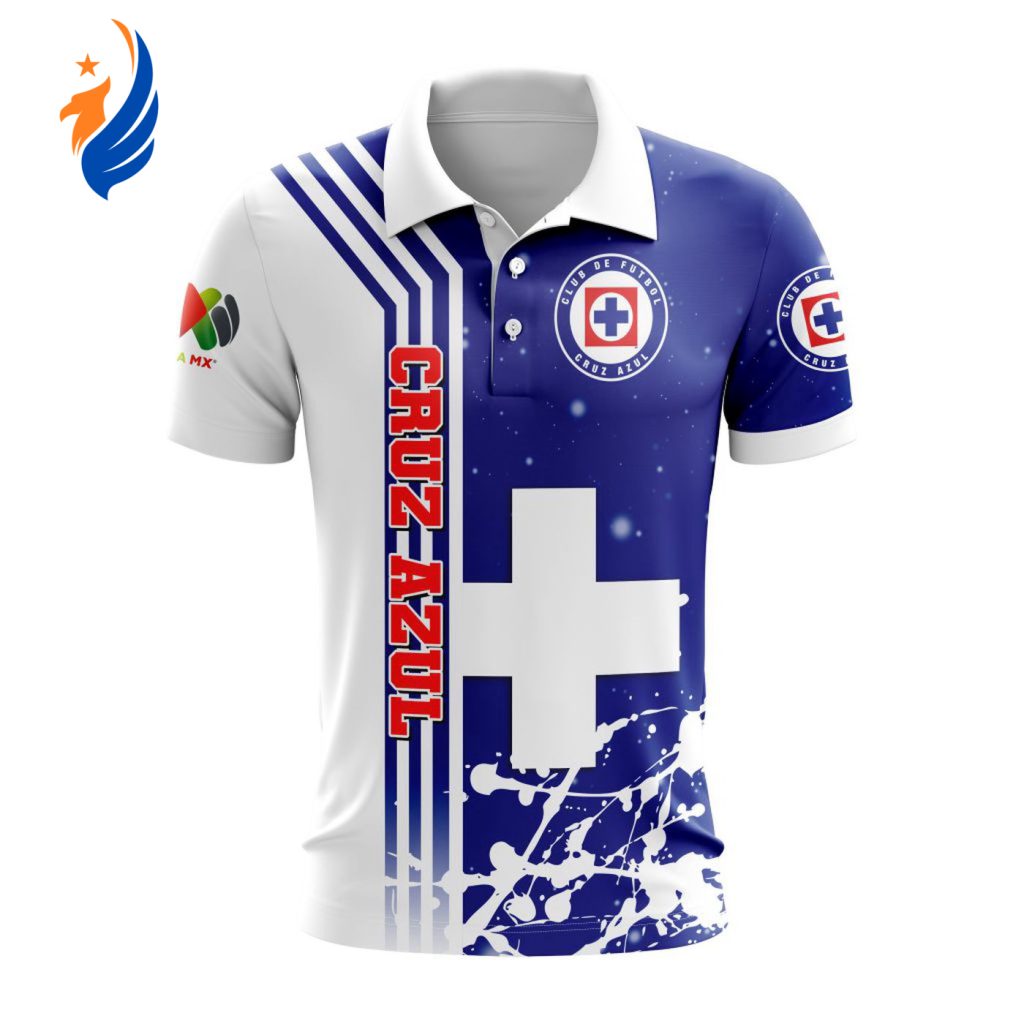 LIGA MX Cruz Azul New Design Polo For Fan Gift for Men Women LIGA MX Cruz Azul New Design Polo For Fan Gift for Men Women
