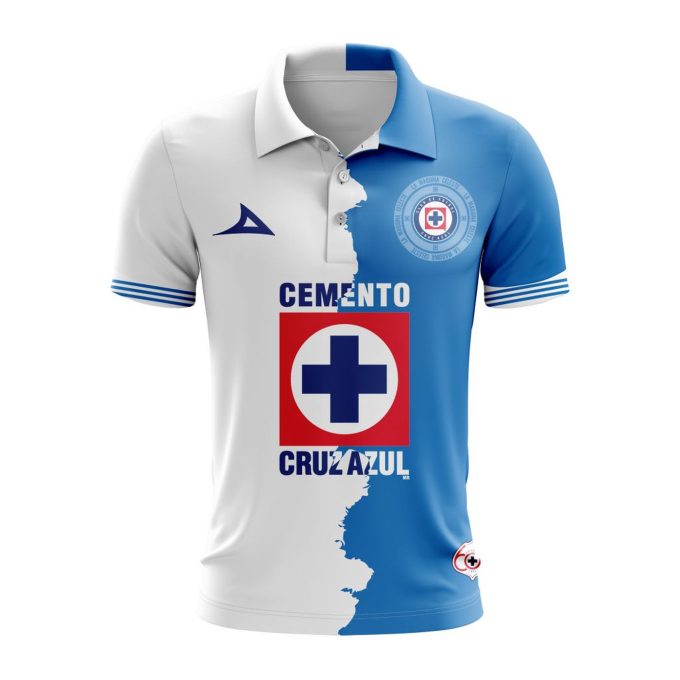 LIGA MX Cruz Azul Personalized 2024-2025 Home Mix Away Design Polo