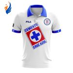 LIGA MX Cruz Azul Personalized Retro Design Away Polo LIGA MX Cruz Azul Personalized Retro Design Away Polo