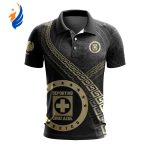 LIGA MX Cruz Azul Special Black And Gold Design Polo