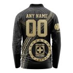 LIGA MX Cruz Azul Special Black And Gold Long Sleeve Polo Design Gift for Men Women