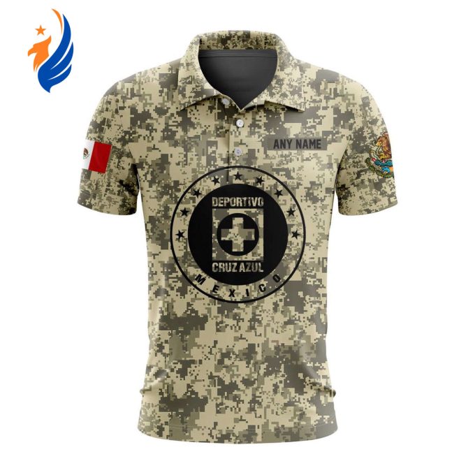 LIGA MX Cruz Azul Special Camo Design Polo Gift for Men Women LIGA MX Cruz Azul Special Camo Design Polo Gift for Men Women
