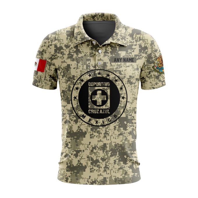 LIGA MX Cruz Azul Special Camo Design Polo Gift for Men Women