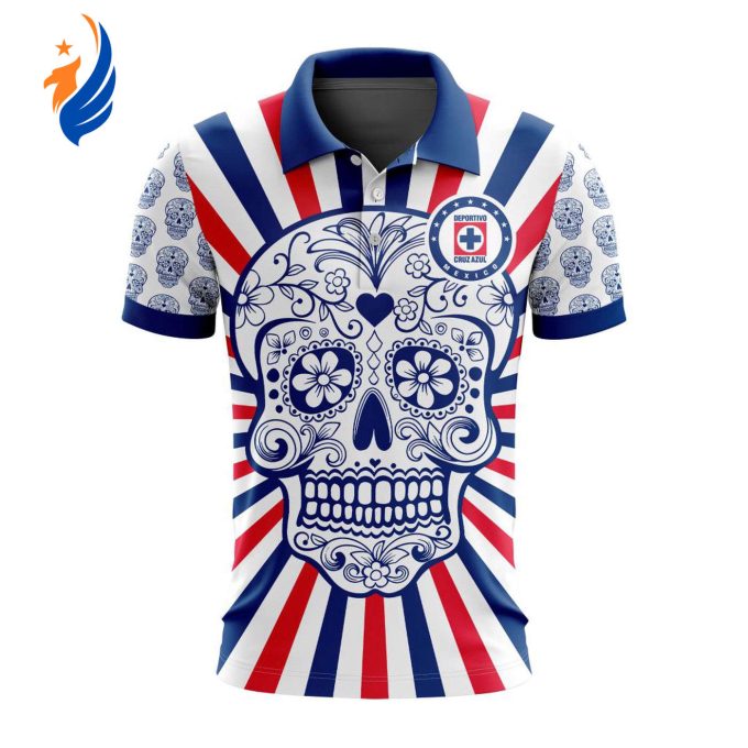 LIGA MX Cruz Azul Special Dia De Muertos Design Polo Gift for Men Women