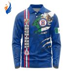 LIGA MX Cruz Azul Special Long Sleeve Polo Design Kits Gift for Men Women 3d Printed Hoodie