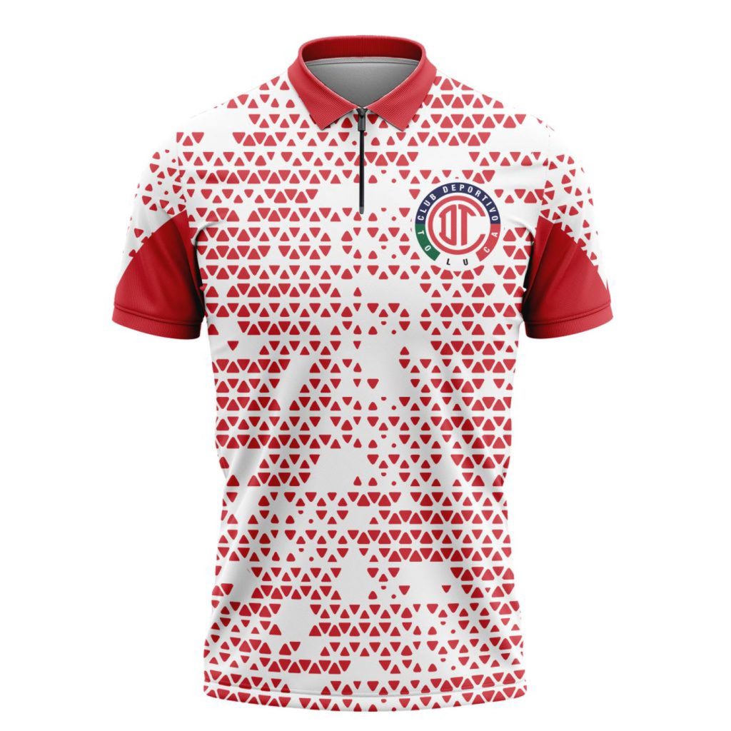 LIGA MX Deportivo Toluca Personalized Zipper Polo Gift for Men Women LIGA MX Deportivo Toluca Personalized Zipper Polo Gift for Men Women