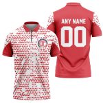 LIGA MX Deportivo Toluca Personalized Zipper Polo Gift for Men Women LIGA MX Deportivo Toluca Personalized Zipper Polo Gift for Men Women