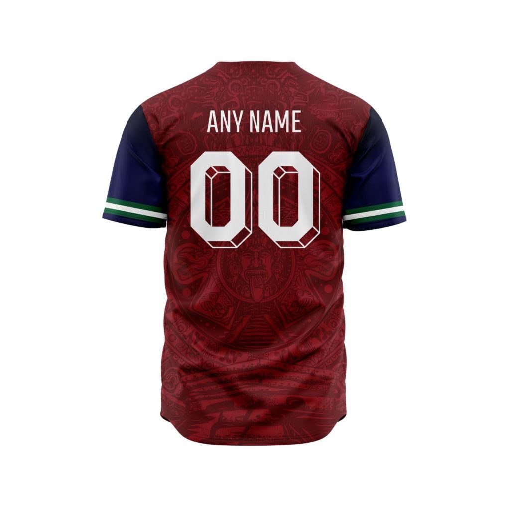 LIGA MX Deportivo Toluca Special Aztec Design Baseball Jersey Gift for Men Women LIGA MX Deportivo Toluca Special Aztec Design Baseball Jersey Gift for Men Women