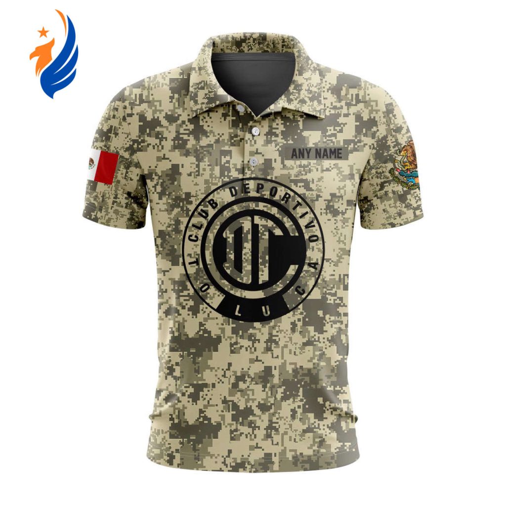 LIGA MX Deportivo Toluca Special Camo Design Polo Gift for Men Women LIGA MX Deportivo Toluca Special Camo Design Polo Gift for Men Women