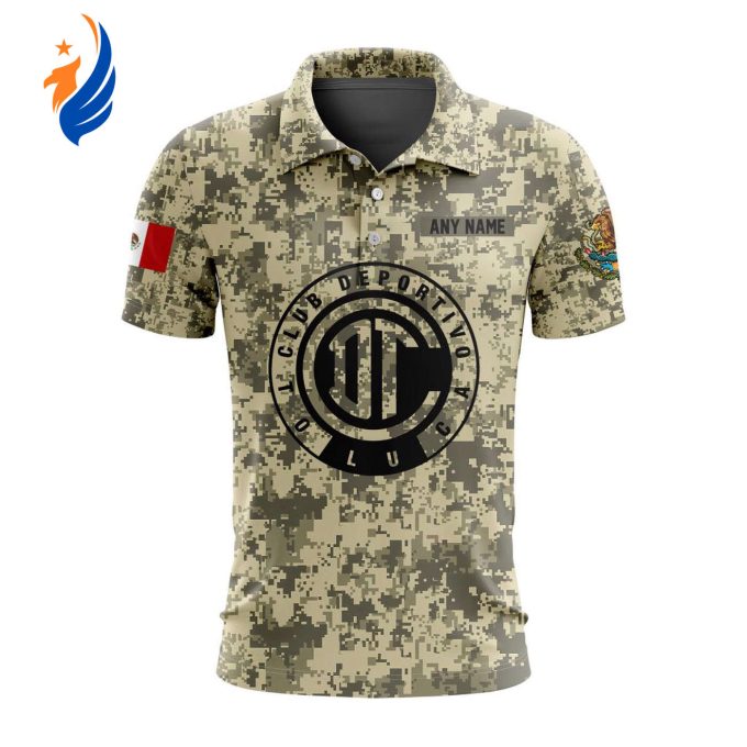 LIGA MX Deportivo Toluca Special Camo Design Polo Gift for Men Women