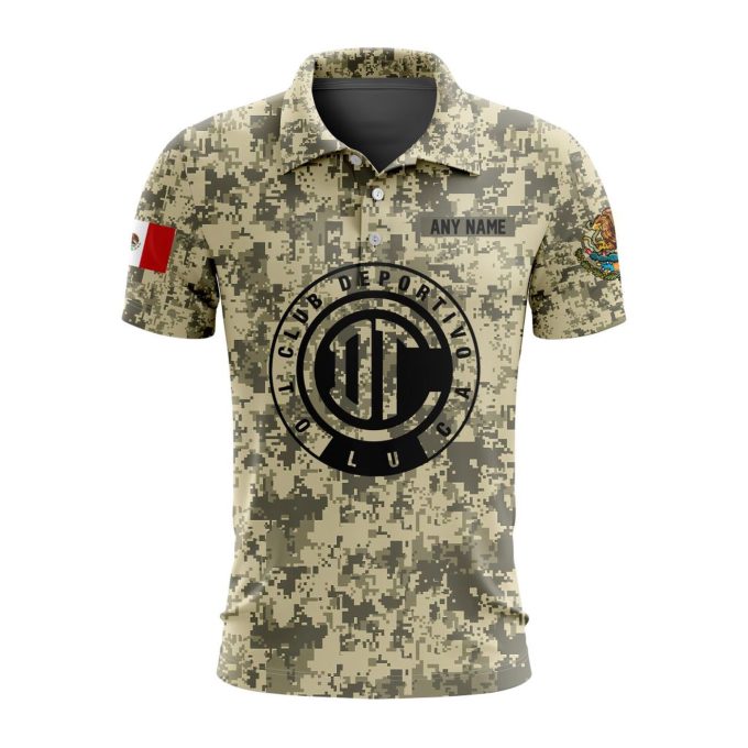 LIGA MX Deportivo Toluca Special Camo Design Polo Gift for Men Women