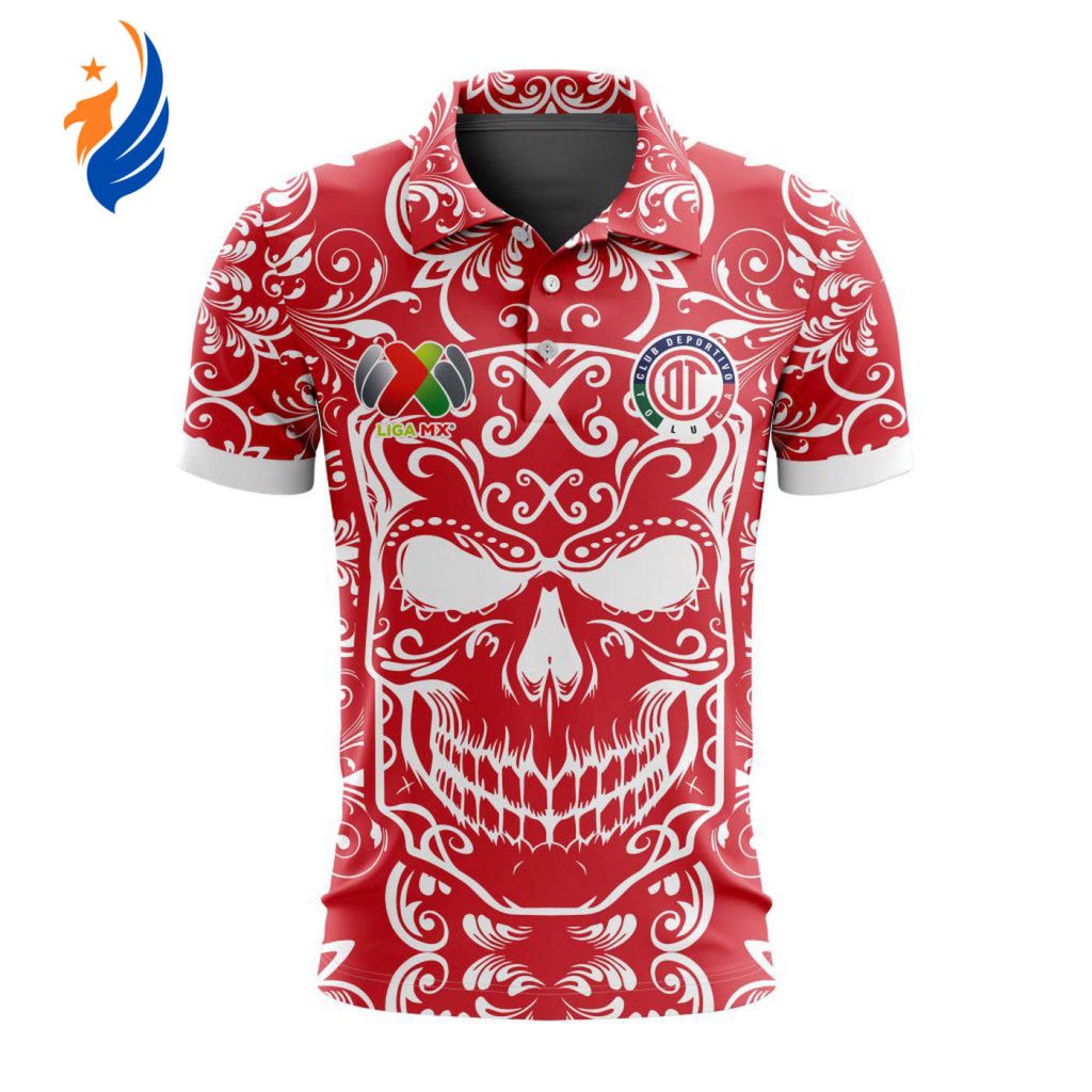 LIGA MX Deportivo Toluca Special Dia De Muertos Design Polo Gift for Men Women LIGA MX Deportivo Toluca Special Dia De Muertos Design Polo Gift for Men Women