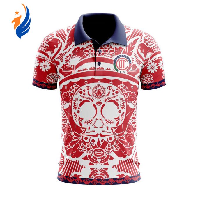 LIGA MX Deportivo Toluca Special Dia De Muertos Design Polo Gift for Men Women