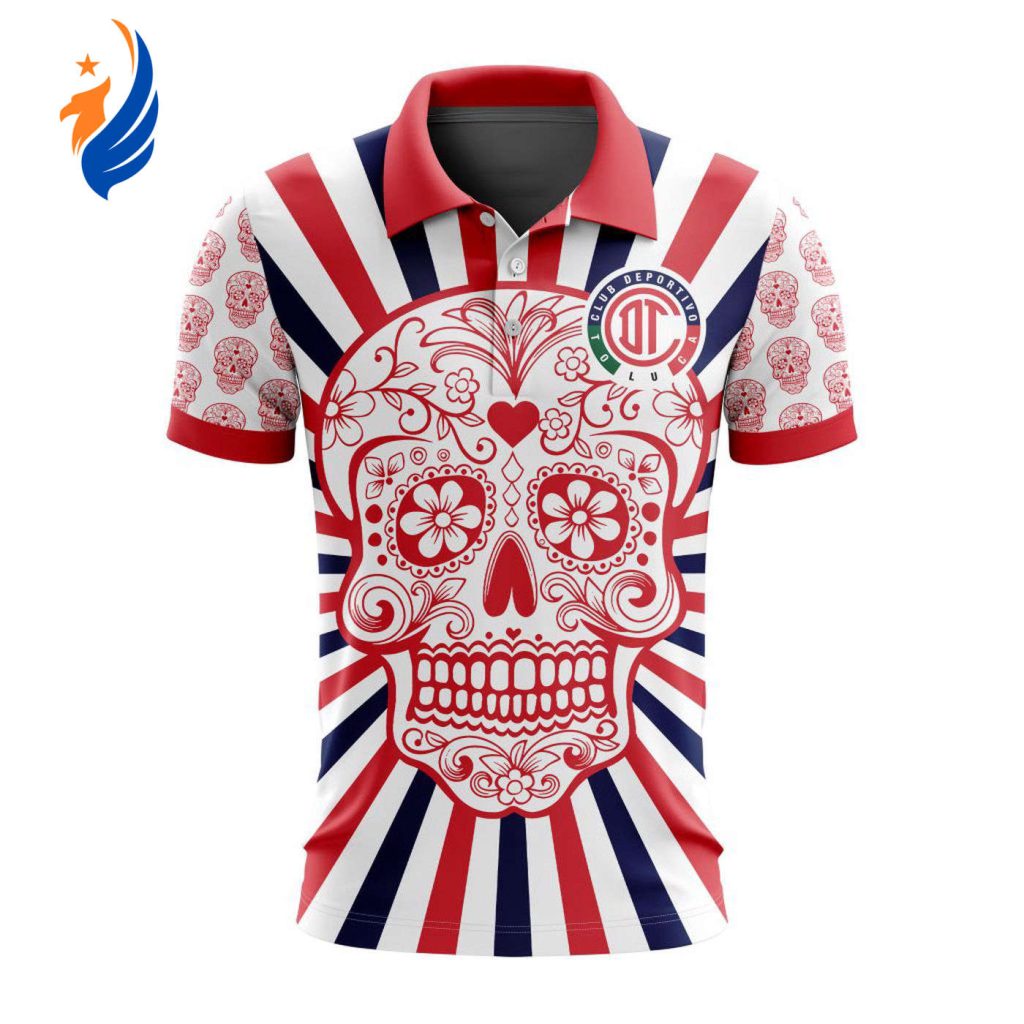 LIGA MX Deportivo Toluca Special Dia De Muertos Design Polo Gift for Men Women LIGA MX Deportivo Toluca Special Dia De Muertos Design Polo Gift for Men Women