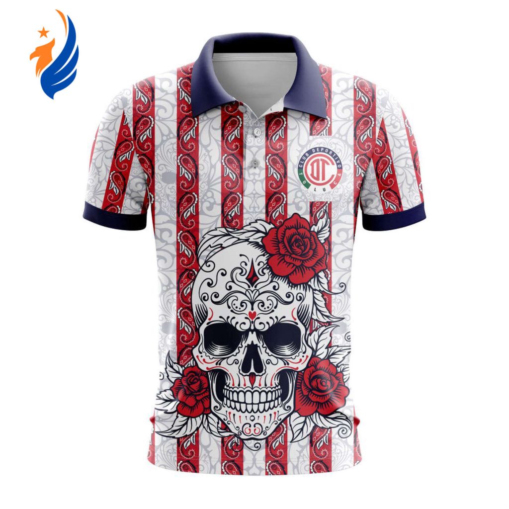 LIGA MX Deportivo Toluca Special Dia De Muertos Design Polo Gift for Men Women LIGA MX Deportivo Toluca Special Dia De Muertos Design Polo Gift for Men Women
