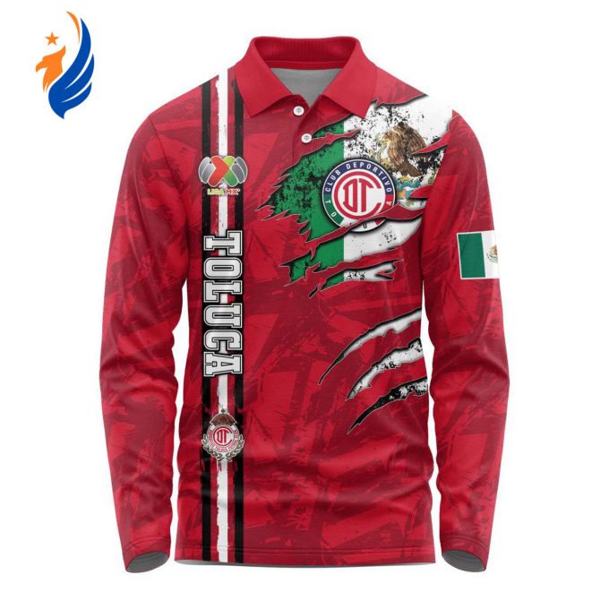 LIGA MX Deportivo Toluca Special Long Sleeve Polo Design Kits Gift for Men Women 3d Printed Hoodie LIGA MX Deportivo Toluca Special Long Sleeve Polo Design Kits Gift for Men Women 3d Printed Hoodie