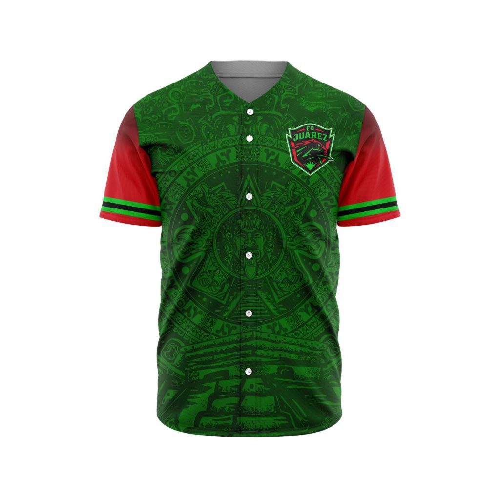 LIGA MX FC Juarez Special Aztec Design Baseball Jersey Gift for Men Women LIGA MX FC Juarez Special Aztec Design Baseball Jersey Gift for Men Women