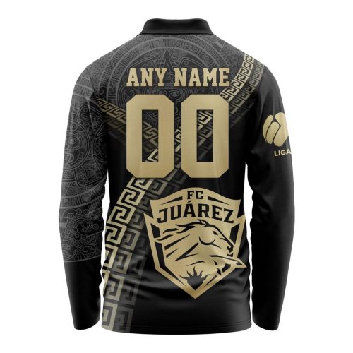 LIGA MX FC Juarez Special Black And Gold Long Sleeve Polo Design Gift for Men Women